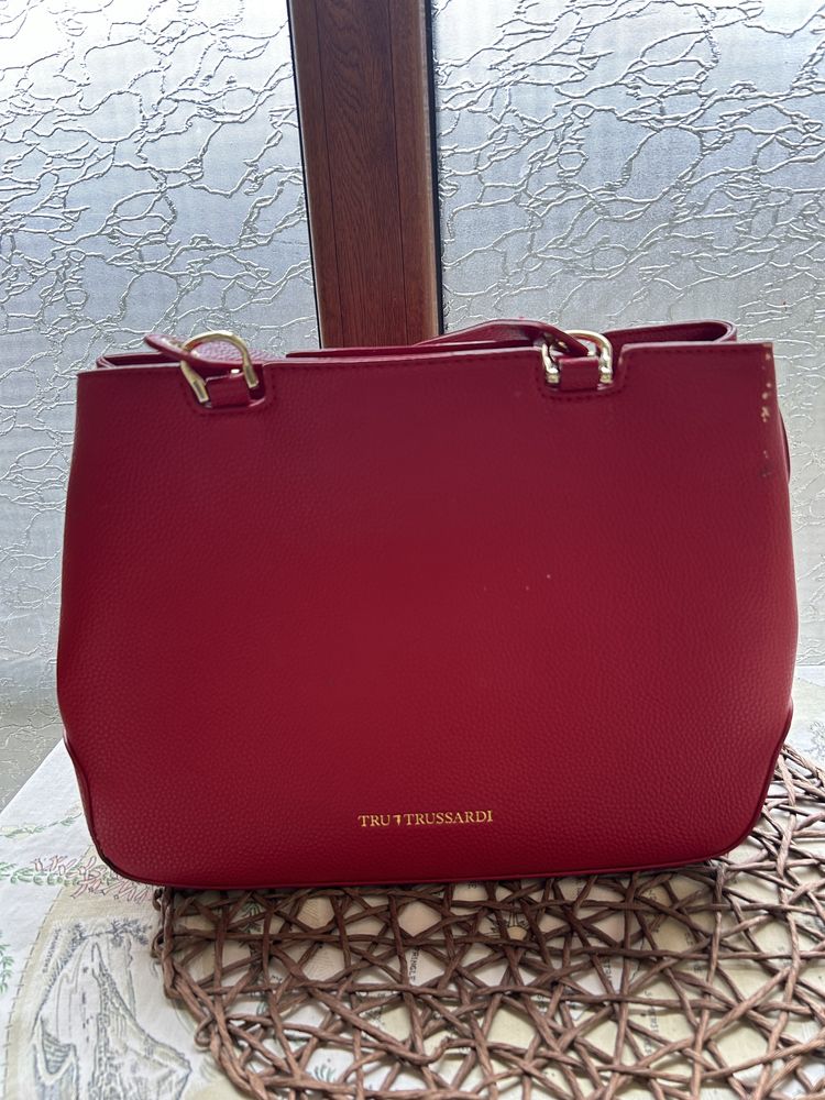 Чанта Trussardi червена