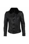 Geaca de Piele Barbati Gipsy Neagra G2MFairan