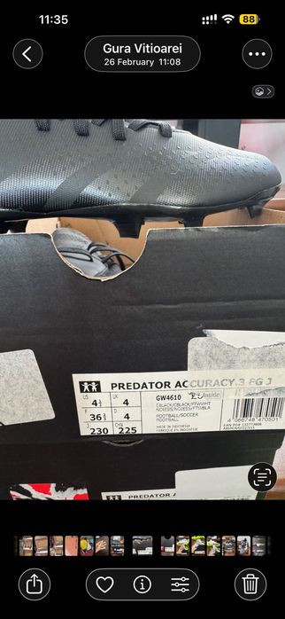 Ghete de fotbal adidas PREDATOR ACCURACY.3 FG J