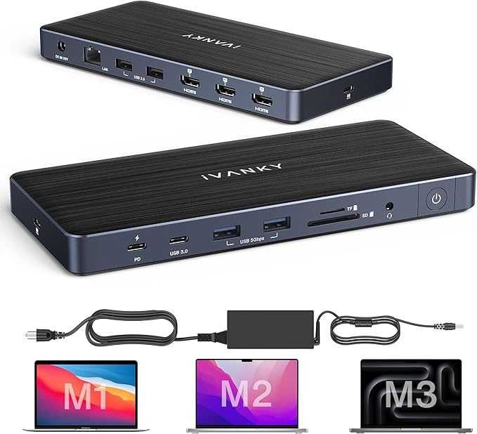 iVANKY Stație de andocare 14-în-1 FusionDock Pro 1 pentru MacBook Pro