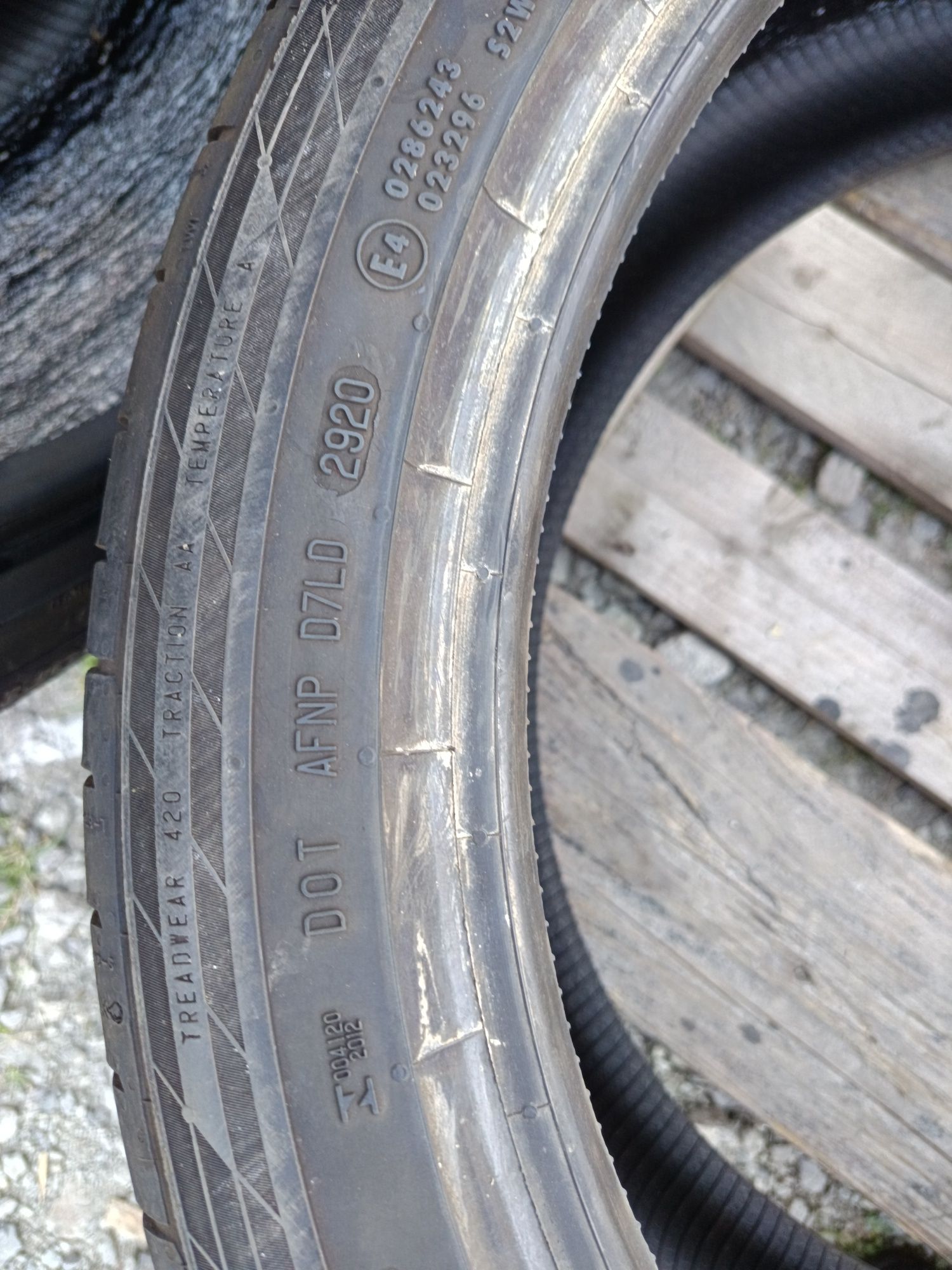 255 40 R 20 V XL Continental Дот 2920
