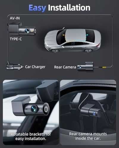 Нов 4K двоен видеорегистратор с 5.8GHz WiFi, нощен режим G-сензор кола