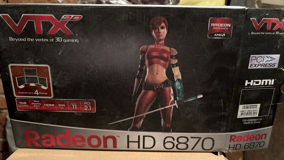 Radeon HD6870 видео карта, НОВА!