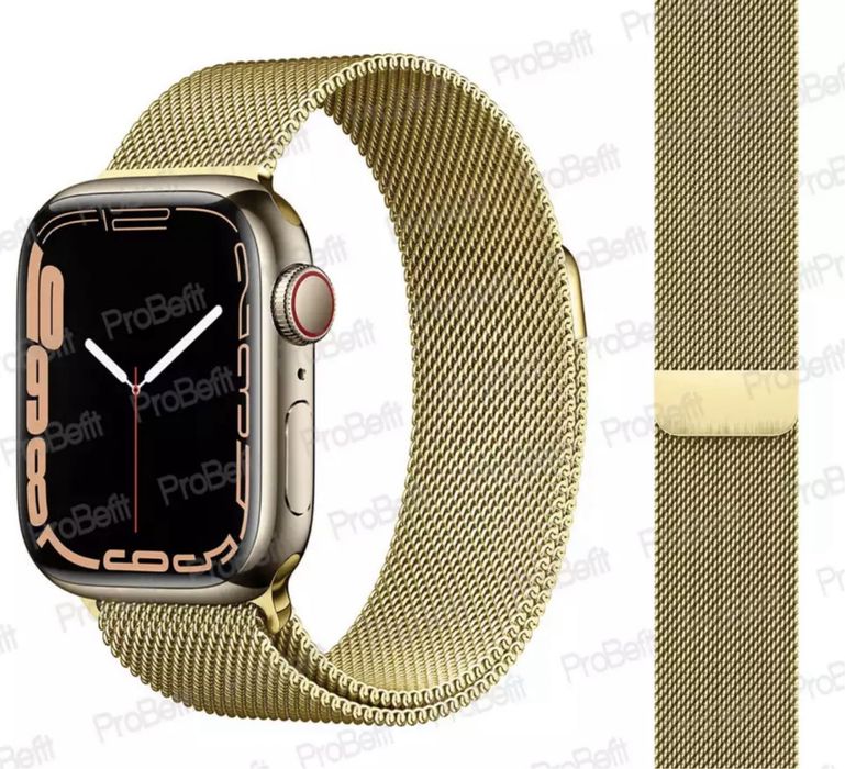 Curea Ceas Apple Watch 4 5 6 SE 7 8 9 10 Husa Folie Bratara Metalica G