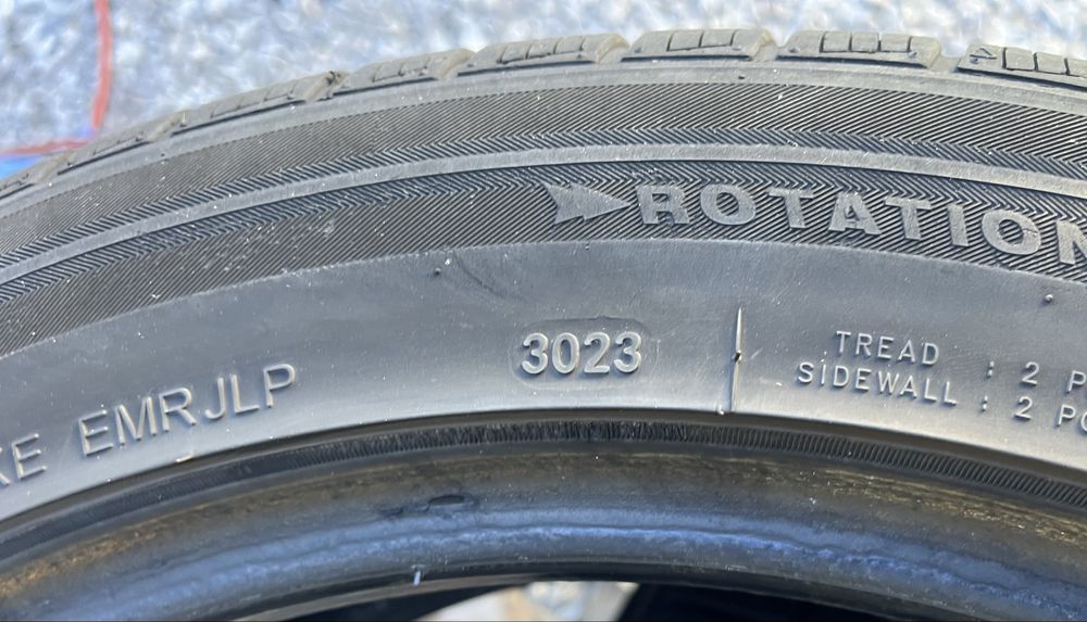 2бр 245/45/18 на 6,5мм с 23дот