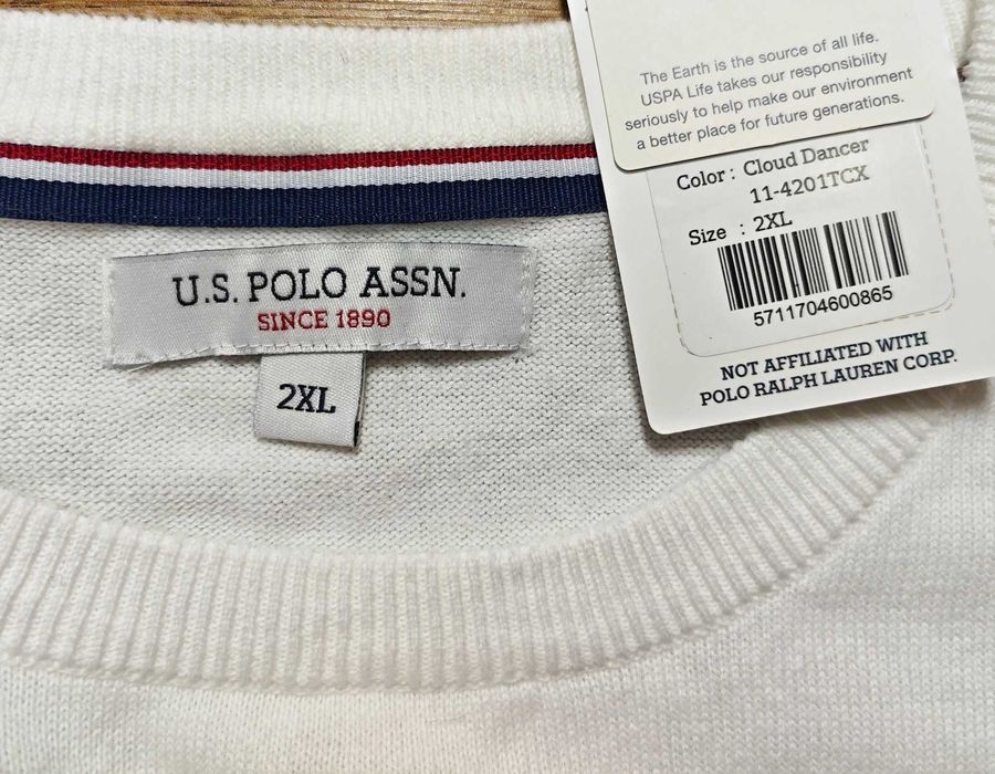 US Polo ASSN Оригинален мъжки пуловер размер XXL НОВО