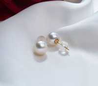 Cercei aur 18k cu perle naturale