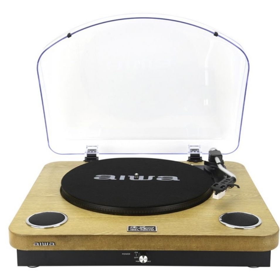 Грамофон Aiwa - GBTUR-120WD, автоматичен, кафяв