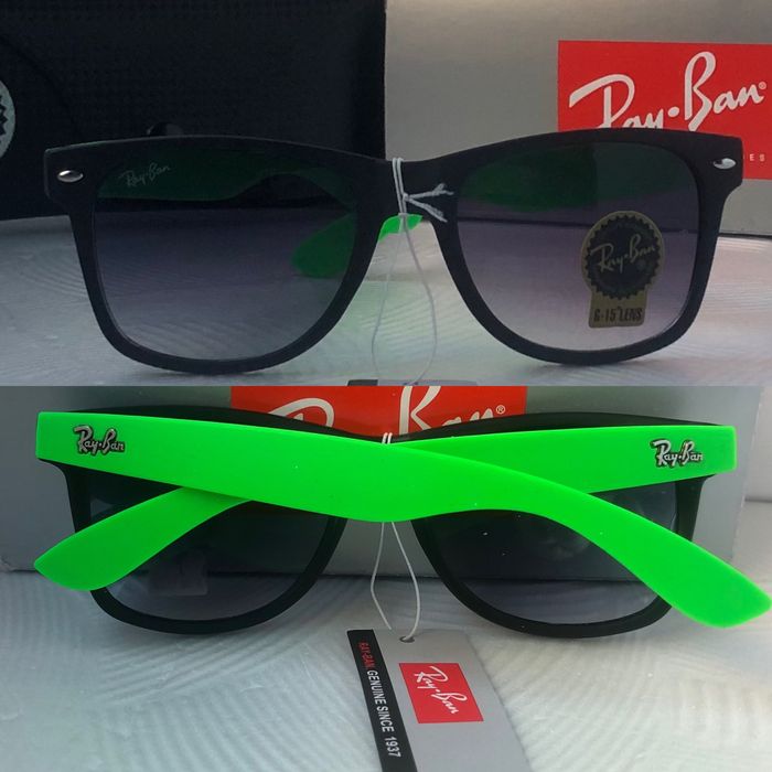 мъжки слънчеви очила сигнално зелени дръжки 2140