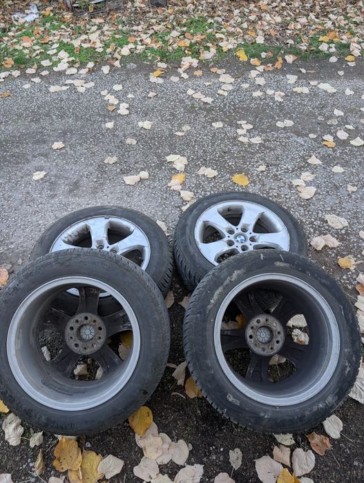 215 60 17 bmw x3 e83 оригинални джанти с гуми с добър грайфер