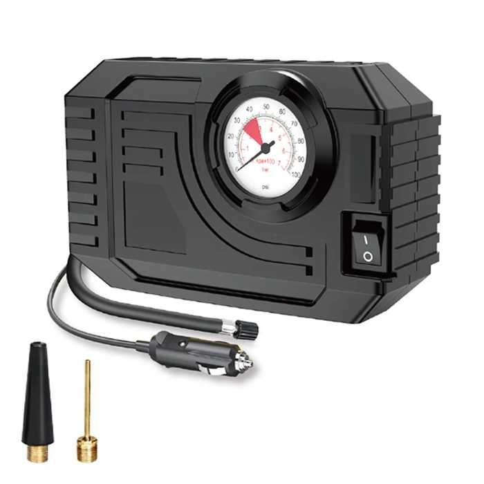 Компресор за гуми 12V, захранващ кабел за запалка