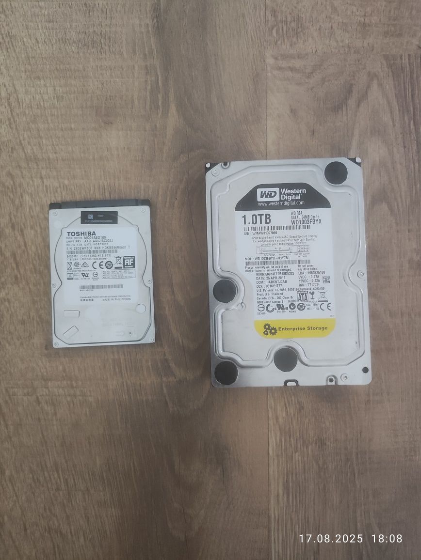 Жёсткий диск 1tb Toshiba 2.5' с ноутбука