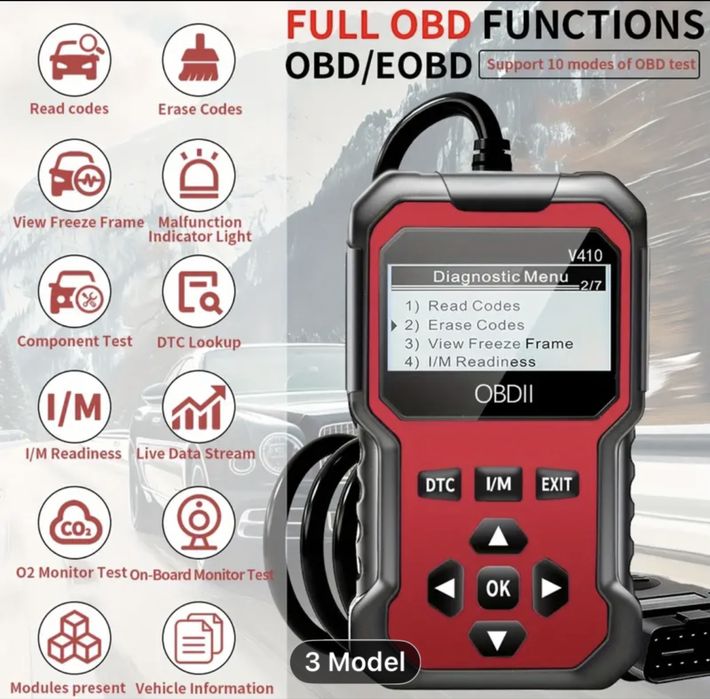 Tester auto. diagnoza V 410  - OBD ll Nou