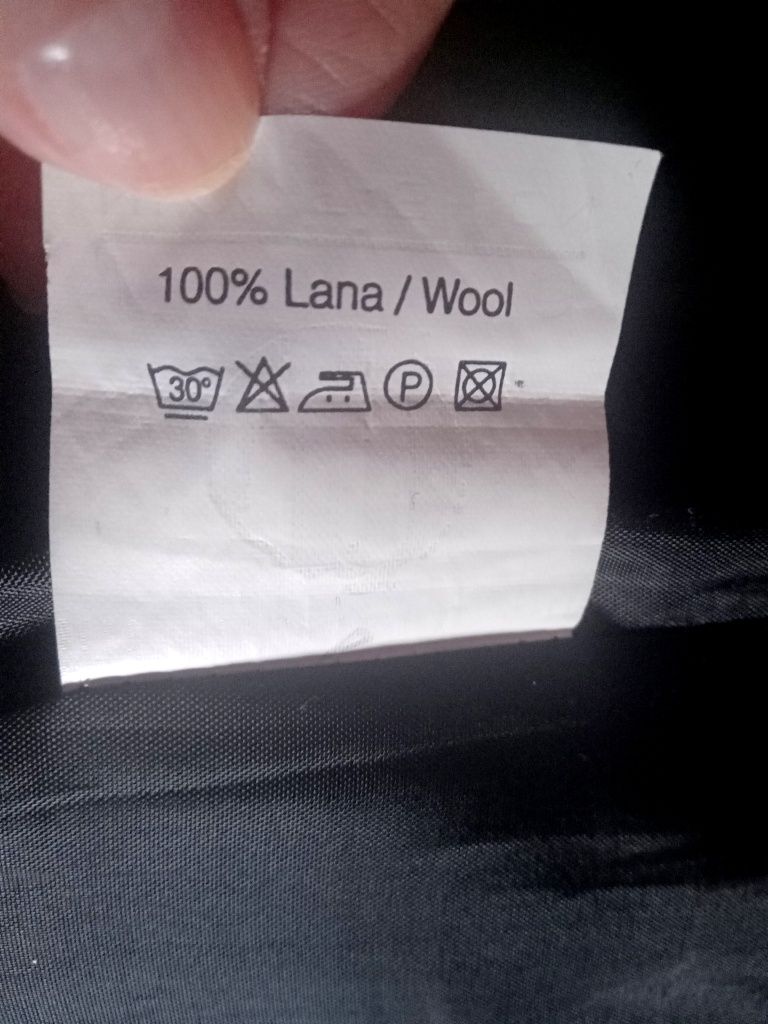 Palton de dama, lung, culoare mov inchis, 100% lana