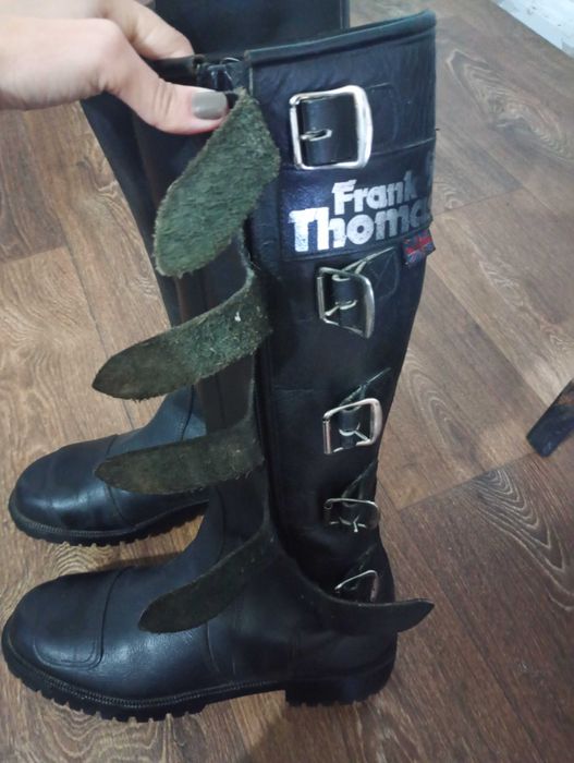 Cizme moto barbatesti piele Frank Thomas,marimea 43