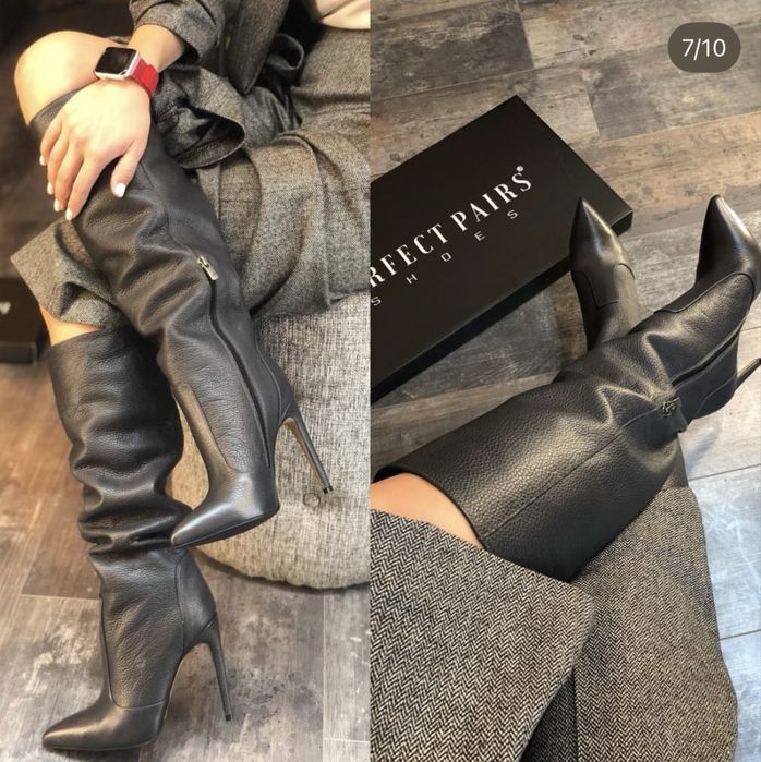 Продаю кожанные сапоги