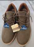 Skechers Pantofi barbati casual impermeabili de piele ecologica, Kaki,
