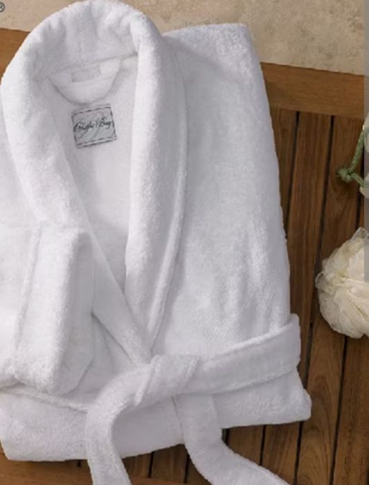 Гостиничный хлопковые белый банный халат