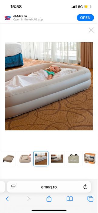 Pat gonflabil copii Intex pt calatorii