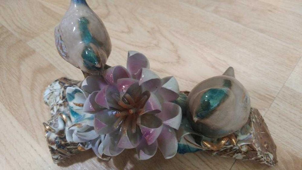 Decoratiune / Bibelou pasari - portelan - nou