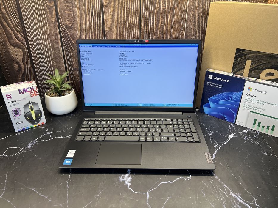 Ноутбук для работы Lenovo IdaPad V15 | Celeron N4500 | 8GB | 256GB SSD