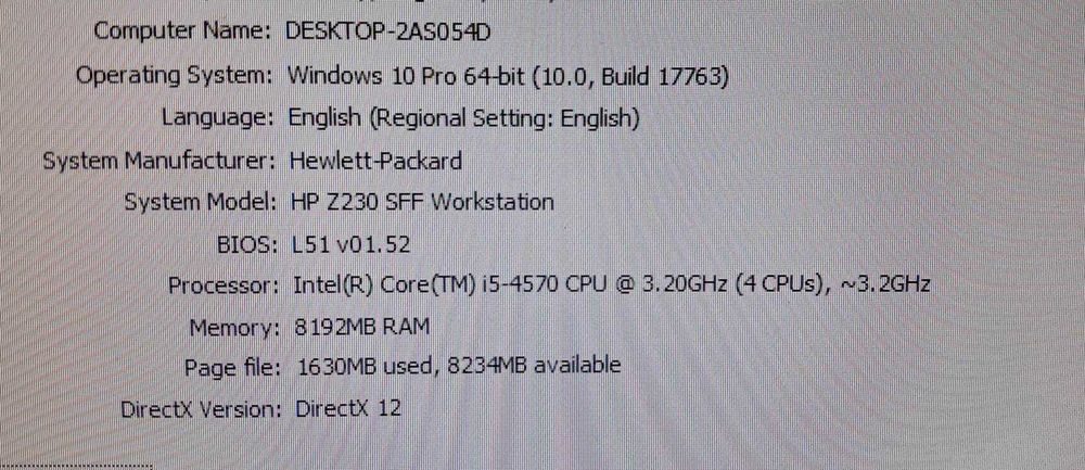 PC/Workstation HP-SFF-Intel Core i5 4570/8GB Ram/500 Hdd/video NVS 310