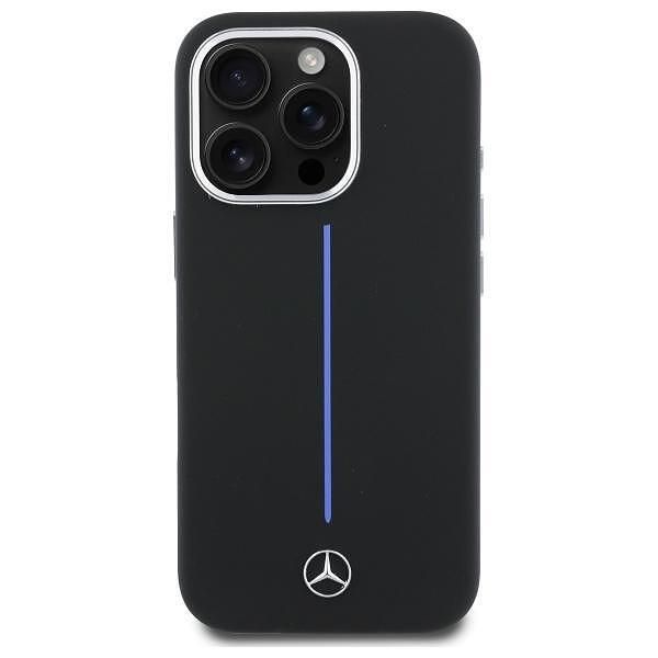 Mercedes hardcase silicone blue stripe magsafe – iphone 16 pro (6.3")