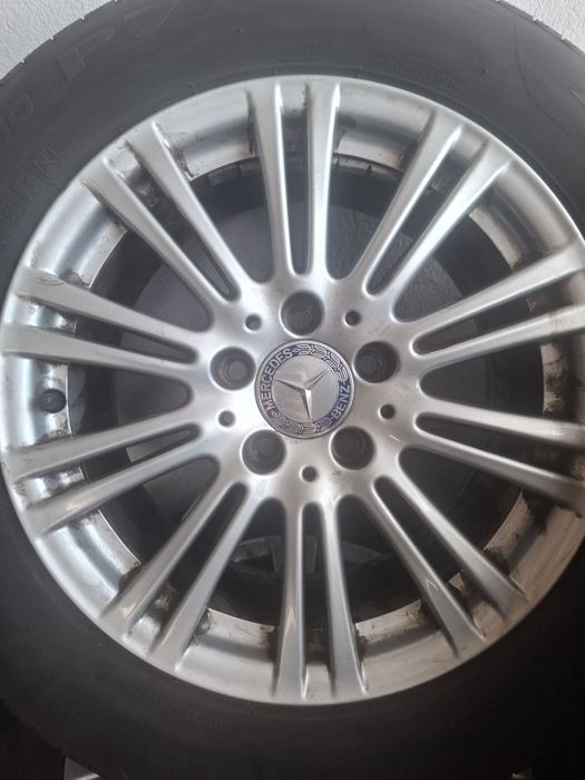 Джанти за Mercedes 5 112 ет45  16 цола 2011 ,нови гуми 8 мм  225 55 16