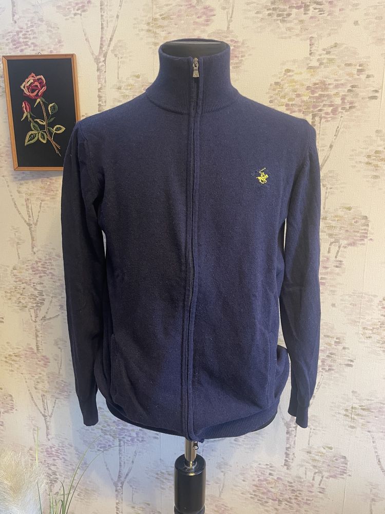 Jerseu barbati lana merino si cashmere Blue Stone L/XL