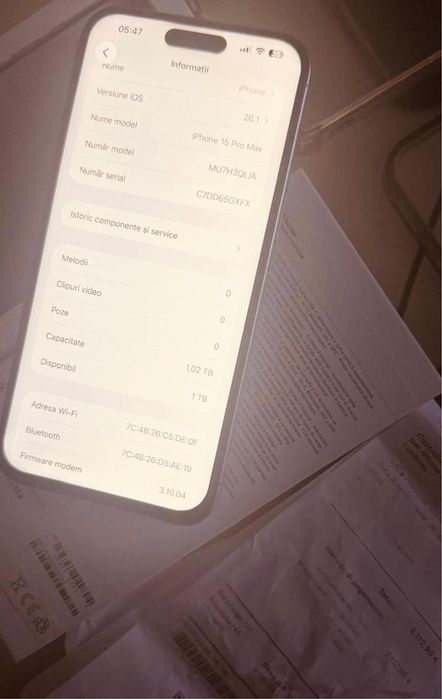 Iphone 15 pro max 1 tera stare buna