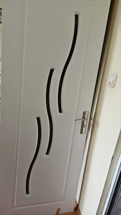 Интериорна врата Garant Doors, модел 014 със стъкло, бяла, 70 см