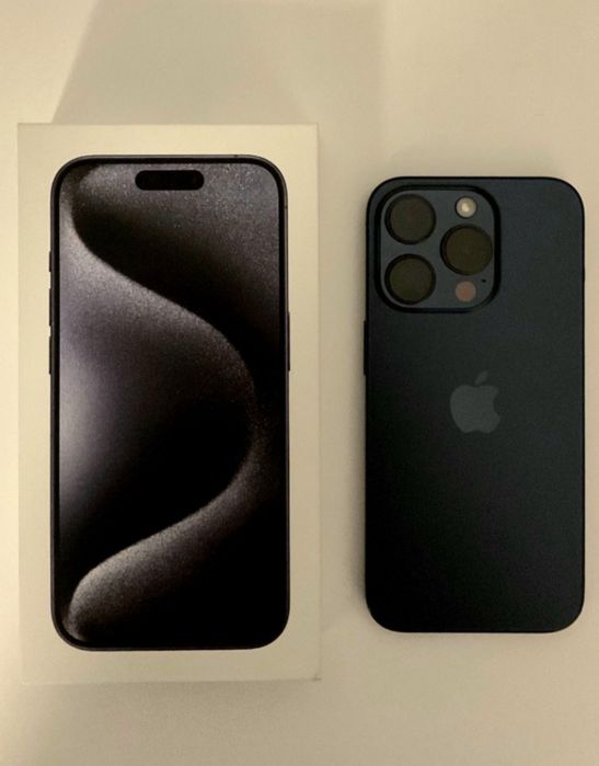 Schimb/vand iPhone 15 Pro Blue Titanium, cutie factura, doar Bucuresti