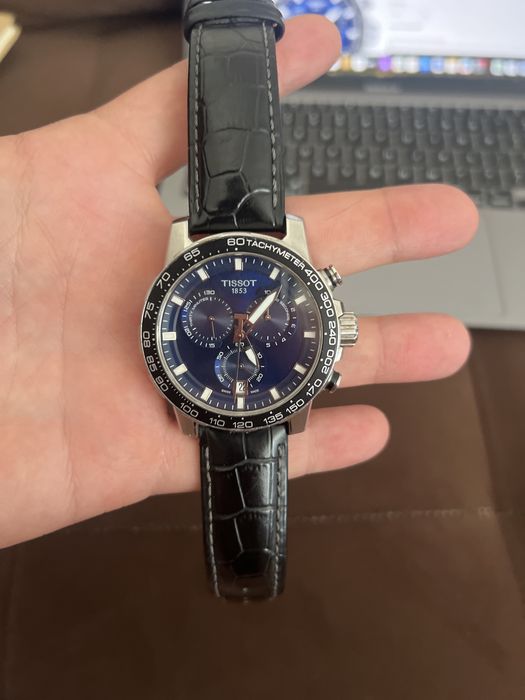Tissot Supersport Chrono Blue Dial Black Leather