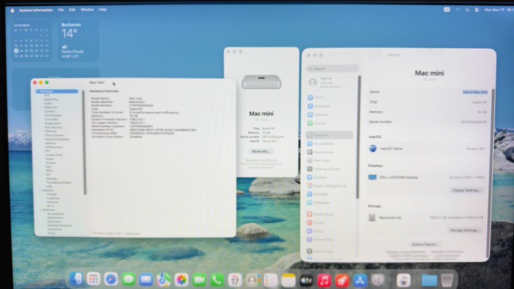 Vând Mac mini M1: 16GB / 1TB SSD + CADOU Satechi Stand! (Impecabil)