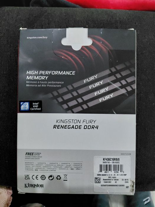 Ram Ddr4 8gb 3600Mhz Kingston Renegade
