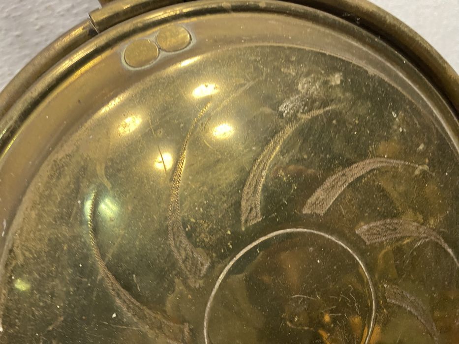 месингов нагревател за легло Англия  каминен елемент тиган за кестени