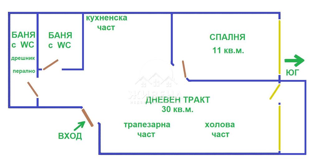 Продава се Двустаен апартамент в Варна, Червен площад - 63 кв.м за 2778 €/кв.м - Снимка #10