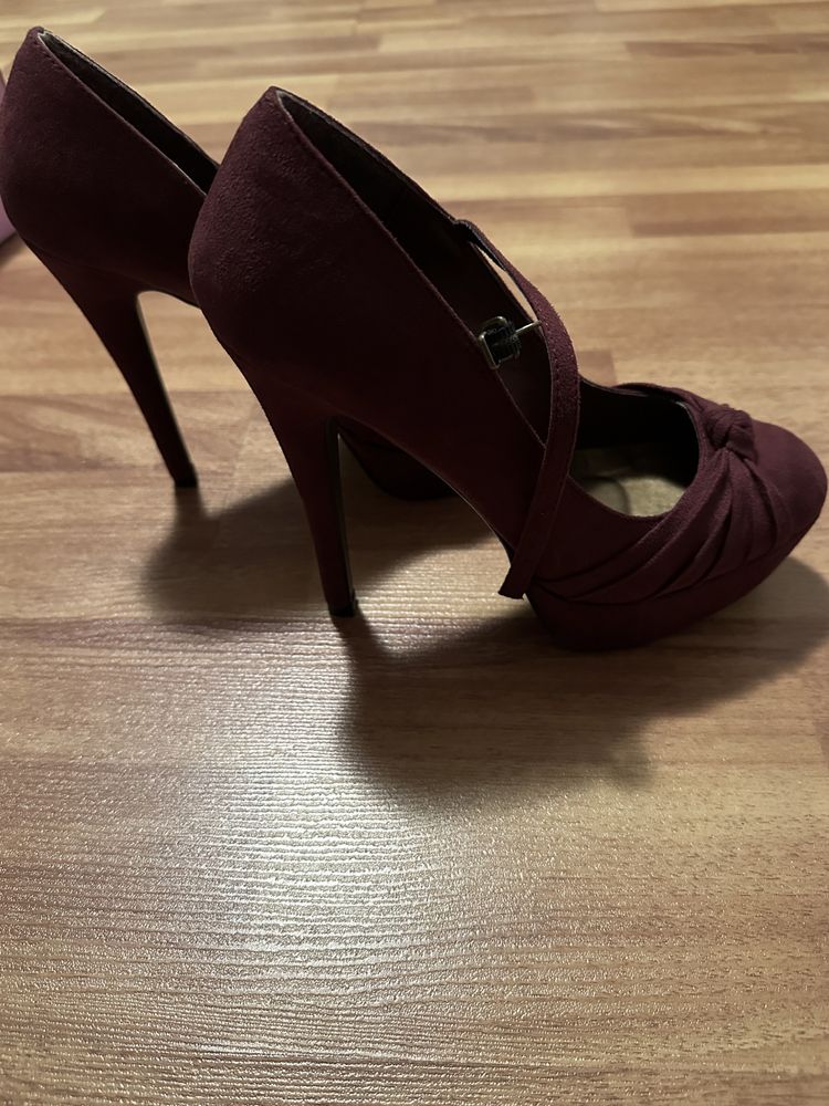 Pantofi cu toc eleganti, mov, 38, ca noi