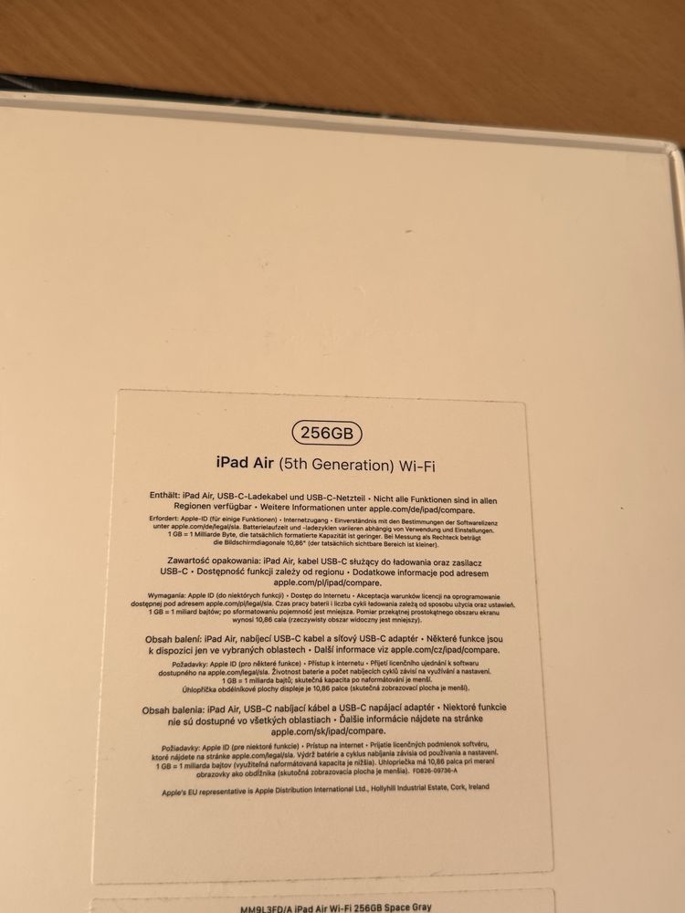 Ipad air 5 gray Wi-Fi 256gb