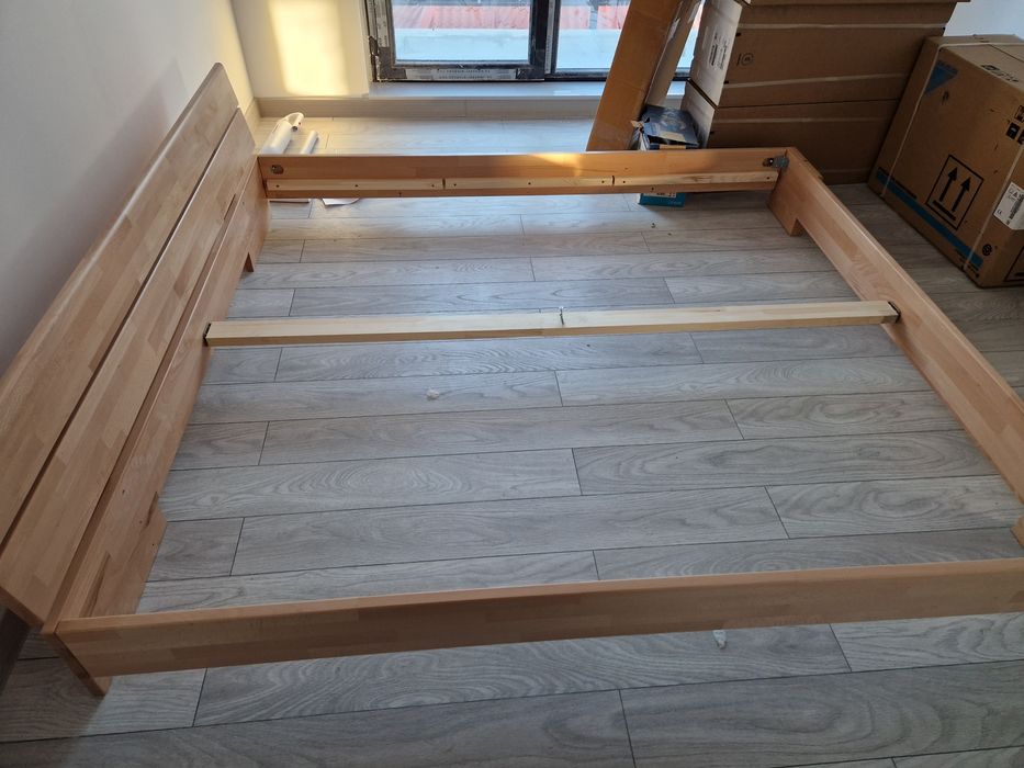 Pat integral lemn masiv fag 180x200x57