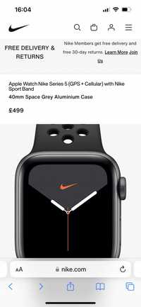 Apple watch seria 5 nike edition