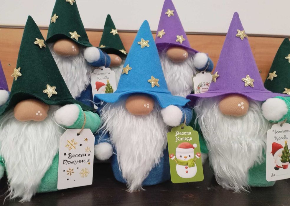 Коледно джудже гном ръчно изработено