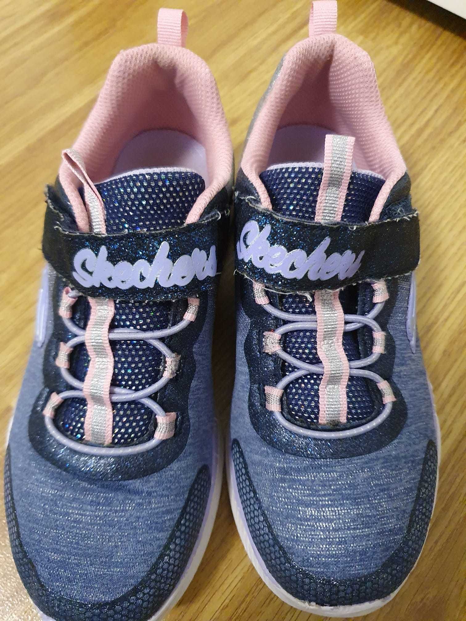 Skechers cu sclipici, marimea 35, pantofi sport fete