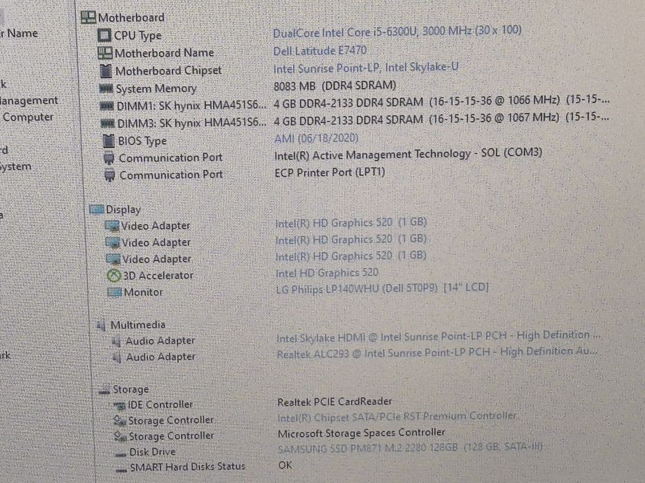 vand laptop Diagnoza Dell Latit. E7470.14".i5.8 Gb.Ssd 256
