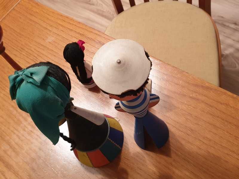 Големи и малки български дървени фигурки ръчна изработка 60-те и 70-те