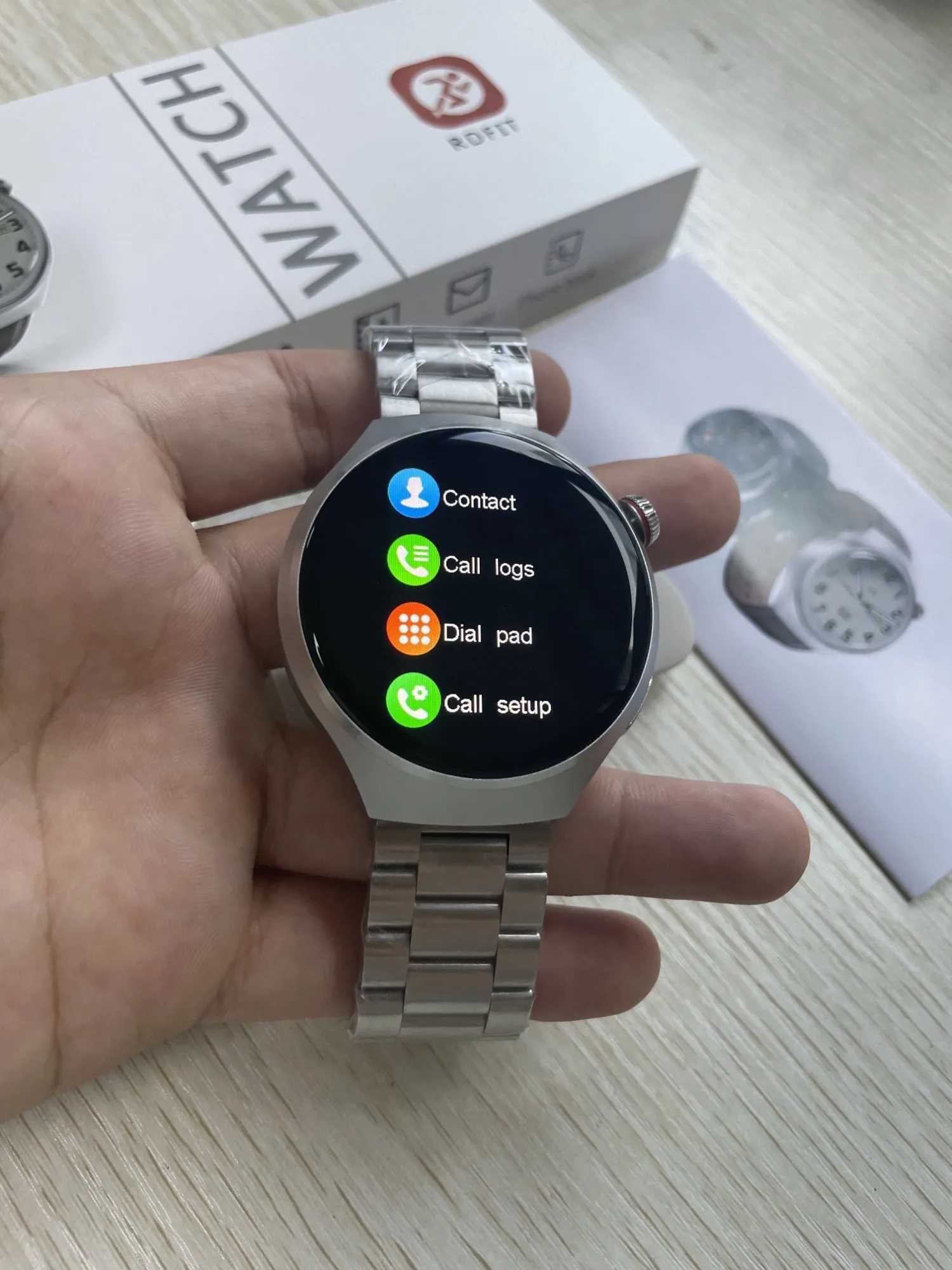 SmartWatch NFC GT4 Pro AMOLED екран Компас Кръвна захар Мониторинг