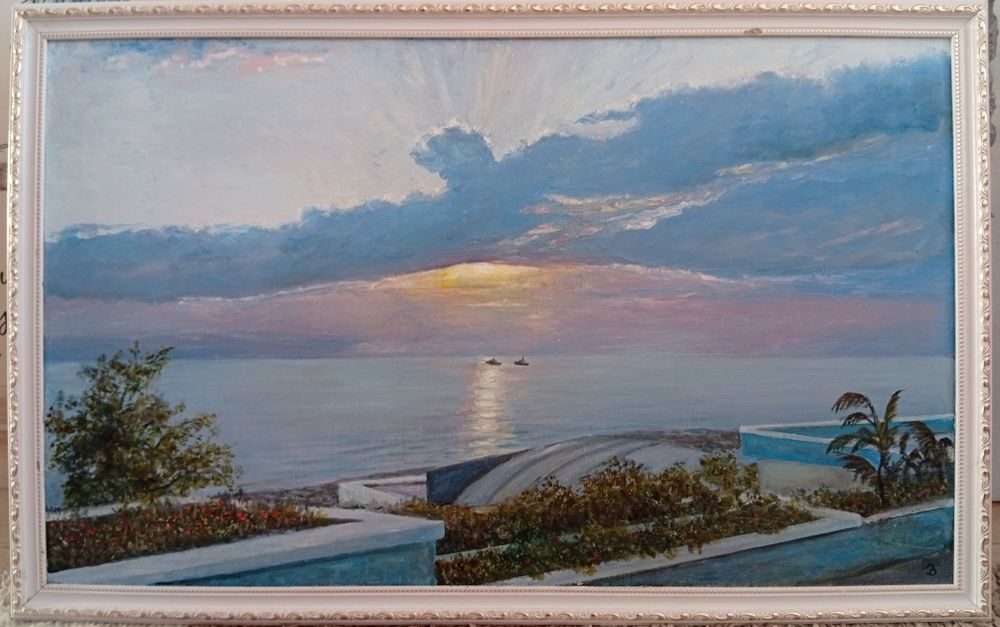 На закате..картина