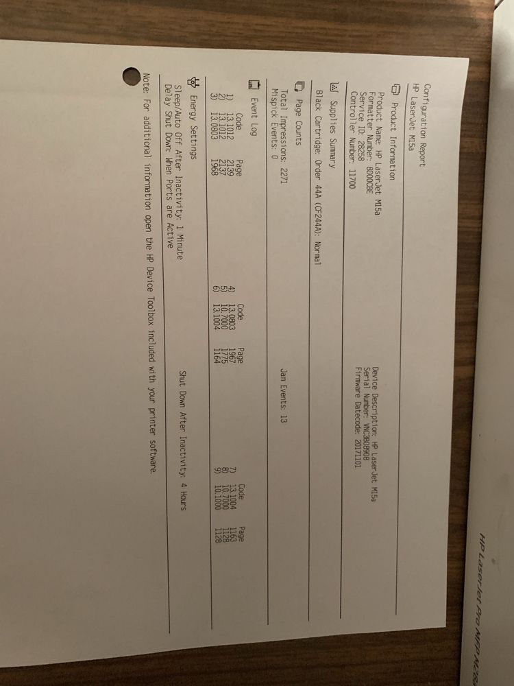 HP laser jet pro M28a si M15a