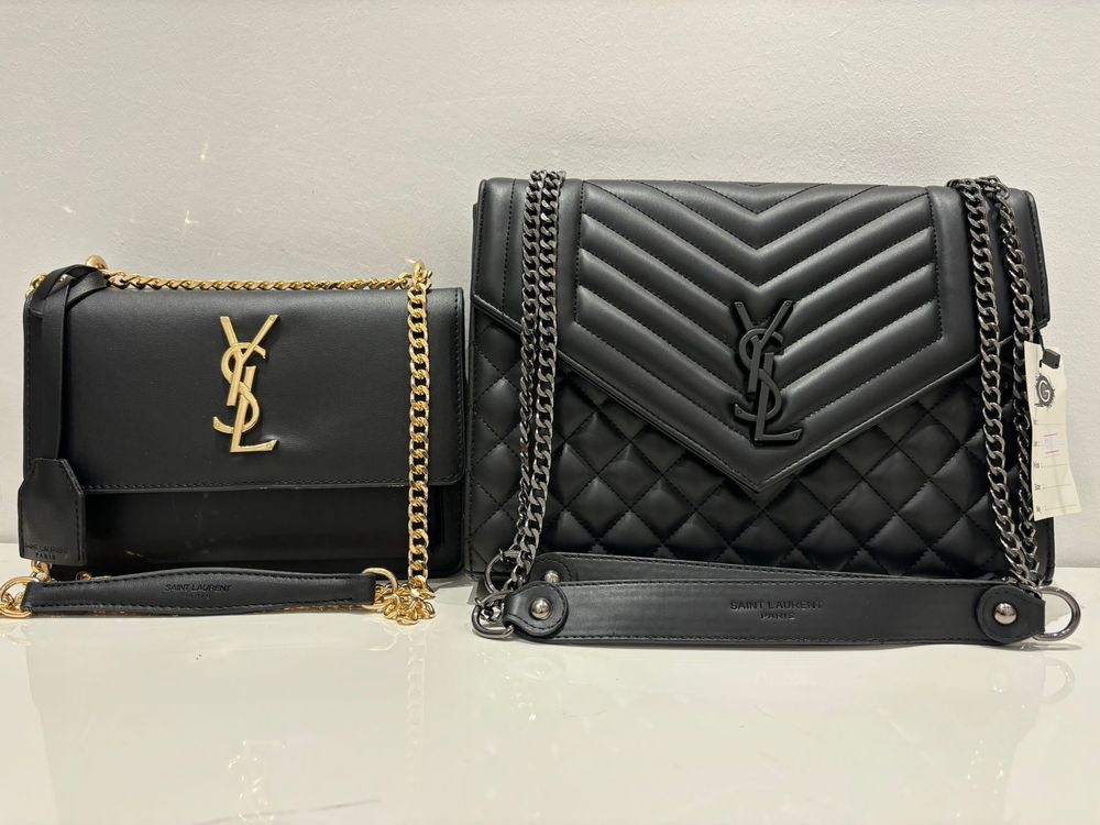 Geanta Ysl - Negru/Alb/Verde