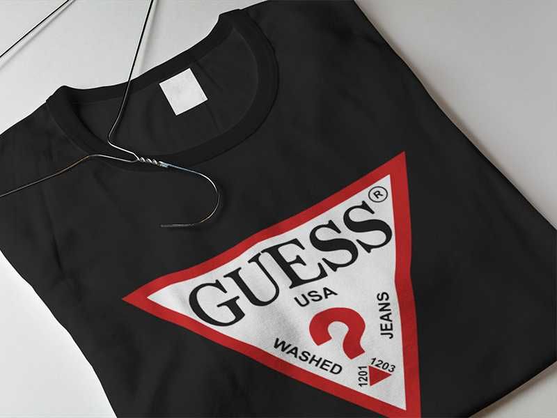 Мъжка тениска GUESS принт Модели и размери